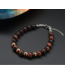 JJ Designs Canada Inc Red Tiger's Eye & Stainless Steel Bracelet