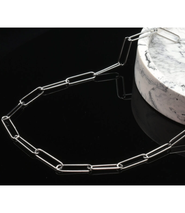 20” Stainless Steel Paper Clip Style Necklace