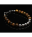 JJ Designs Canada Inc Tiger’s Eye Stone Bracelet Stainless Steel Beads
