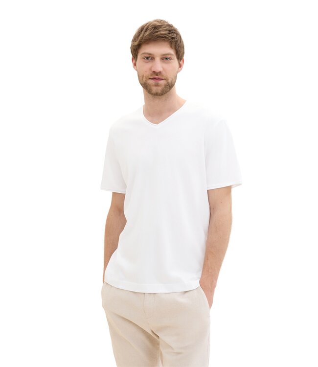 TOM TAILOR Basic t-shirt with a V-neckline