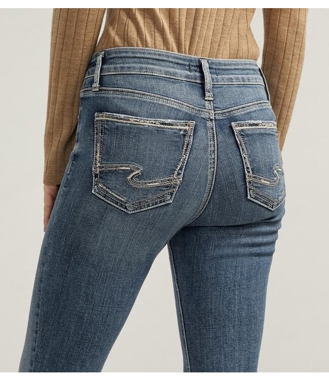 SILVER JEANS Suki Mid Rise Straight Leg Luxe Stretch Jeans