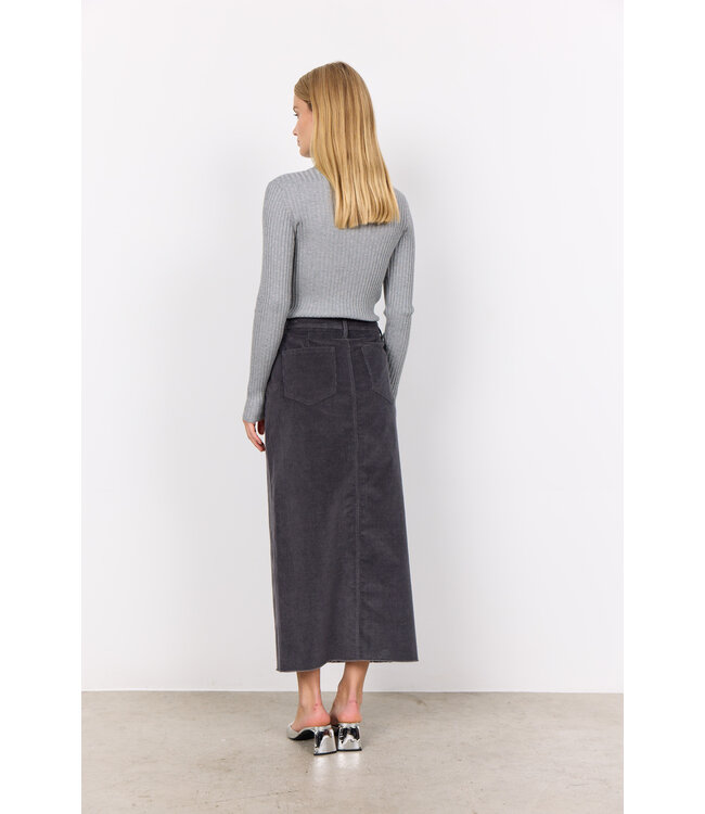SOYACONCEPT Corduroy  Skirt Iron Grey