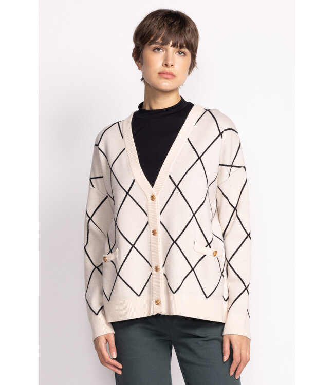 Pink Martini Marlyn Sweater Cardigan Off White