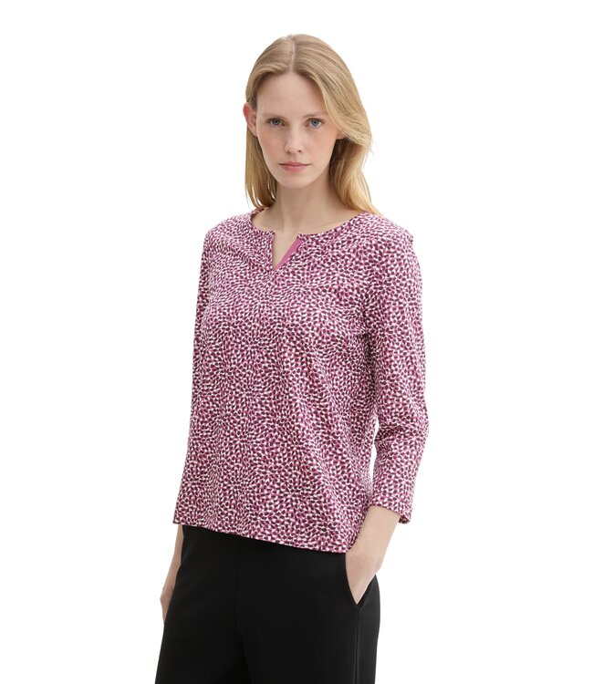 TOM TAILOR 7/8-sleeved shirt with organic cotton