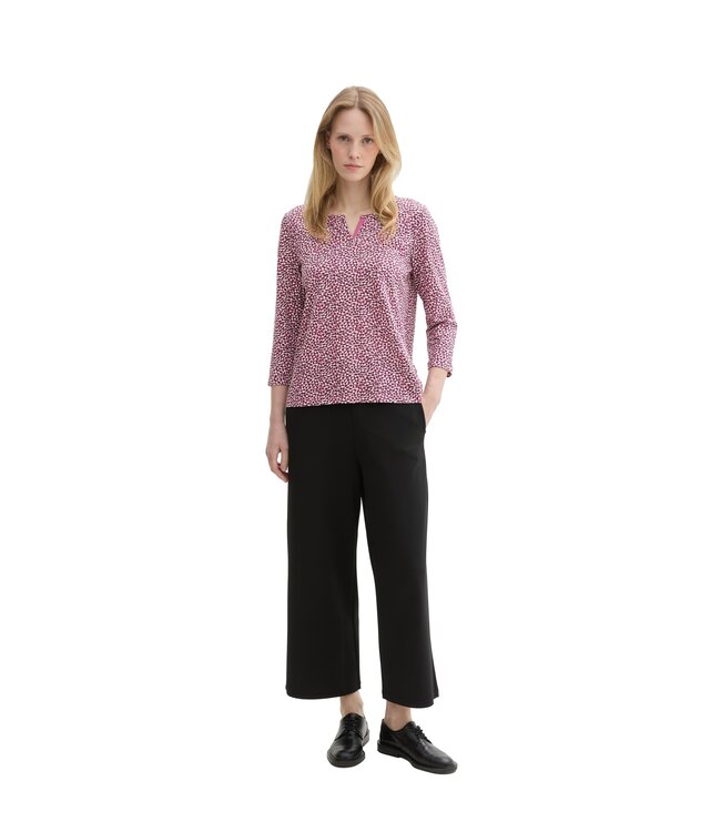 TOM TAILOR 7/8-sleeved shirt with organic cotton