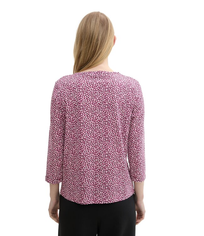 TOM TAILOR 7/8-sleeved shirt with organic cotton