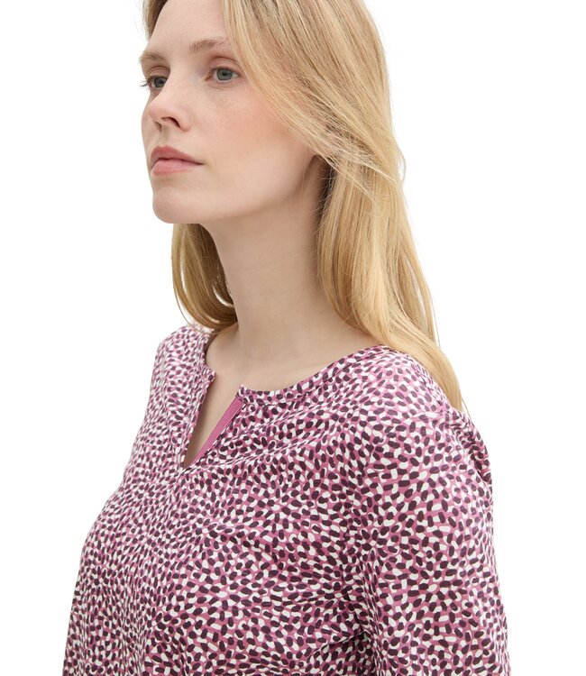 TOM TAILOR 7/8-sleeved shirt with organic cotton