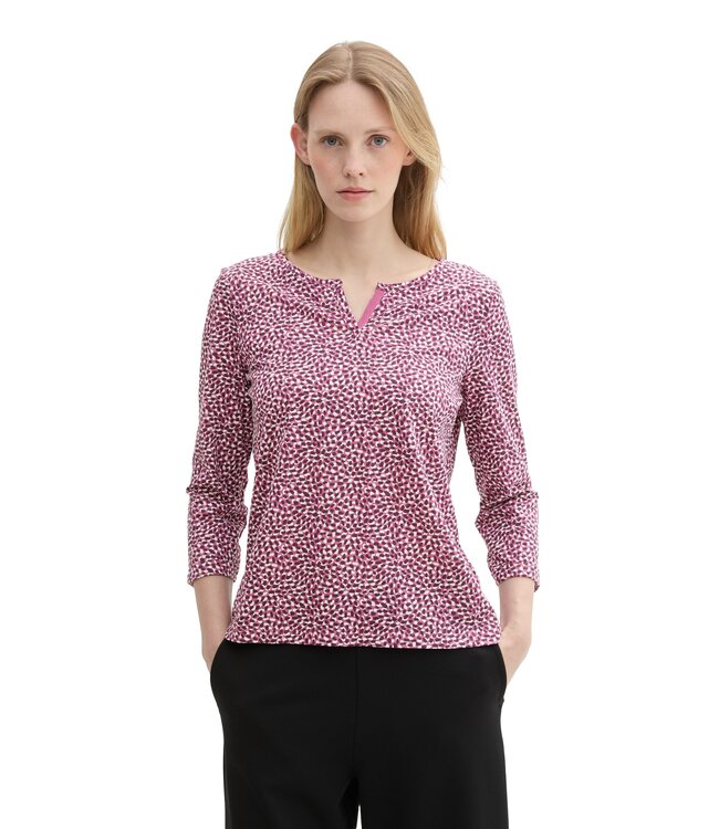 TOM TAILOR 7/8-sleeved shirt with organic cotton