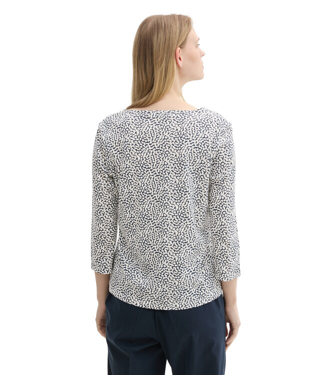 TOM TAILOR 7/8-sleeved shirt with organic cotton