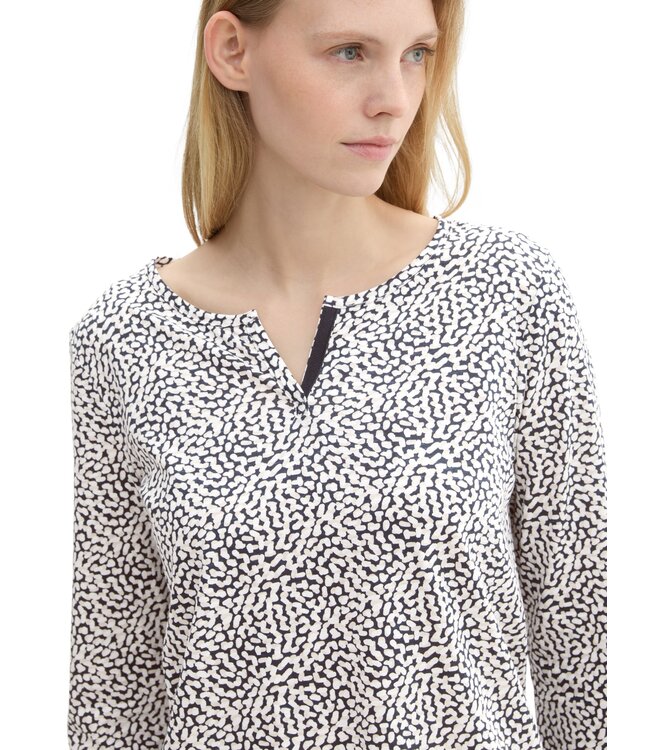 TOM TAILOR 7/8-sleeved shirt with organic cotton