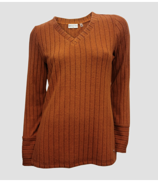 POINT ZERO V Neck Knit Top