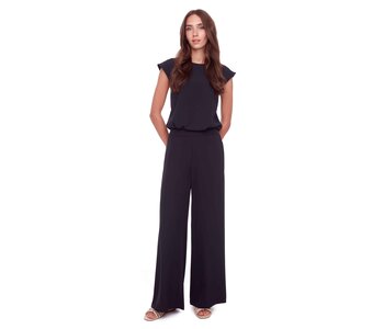 UP Clothing SOLID VEGAN SILK WIDE LEG PANT