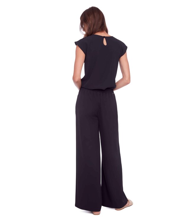 UP Clothing SOLID VEGAN SILK WIDE LEG PANT
