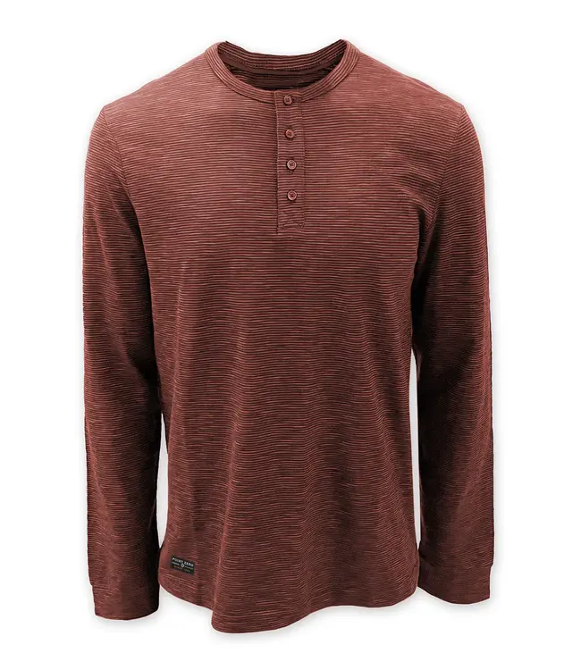 POINT ZERO Long Sleeve 2 Tone Slub Jersey Hanley