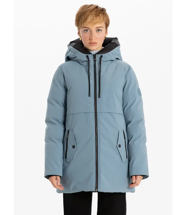 POINT ZERO AGNES Hooded parka jacket Glacier