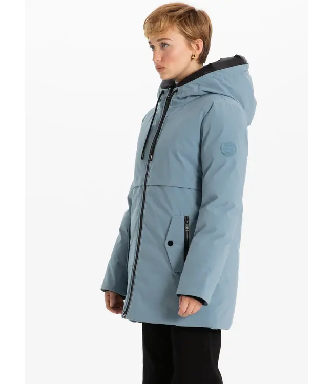 POINT ZERO AGNES Hooded parka jacket Glacier