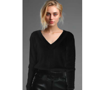 POINT ZERO V Neck Cable Knit Sweater