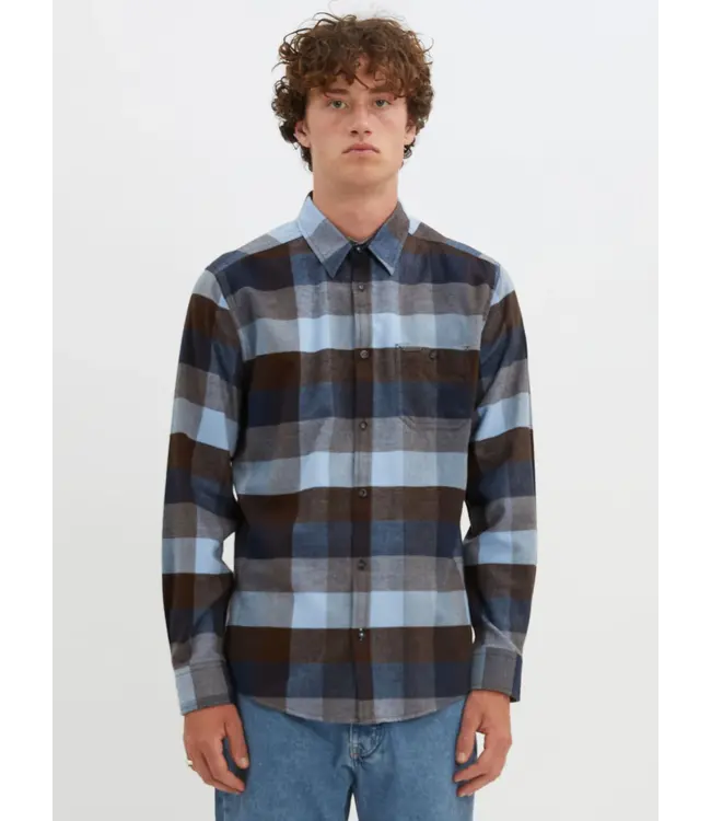 POINT ZERO SEVERN Cotton Light Brush Flannel Overshirt