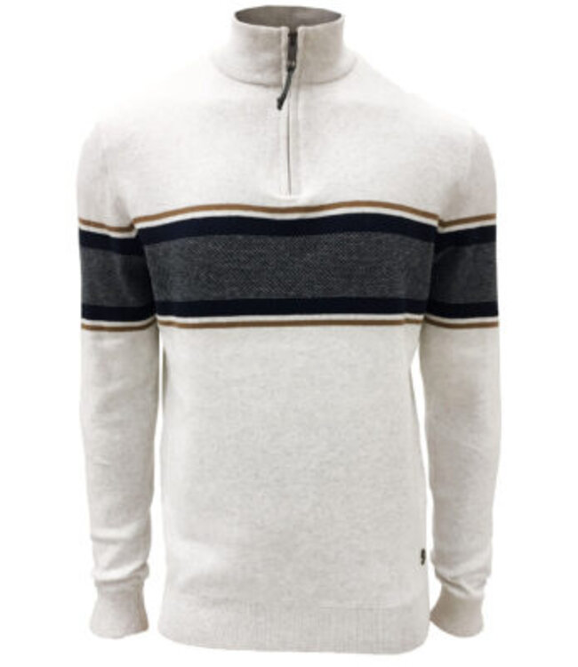 Point Zero 3/4 zip Colour Block Sweater