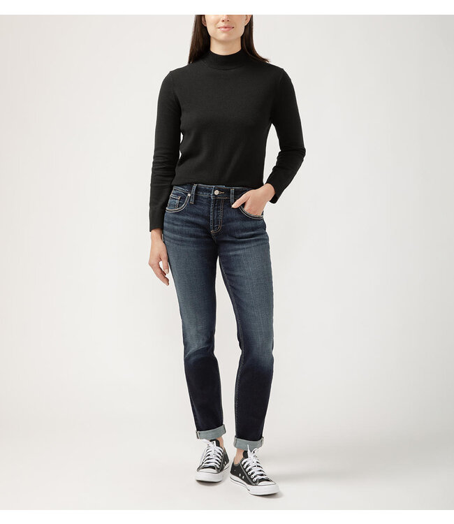 SILVER JEANS BOYFRIEND SLIM LEG MID RISE