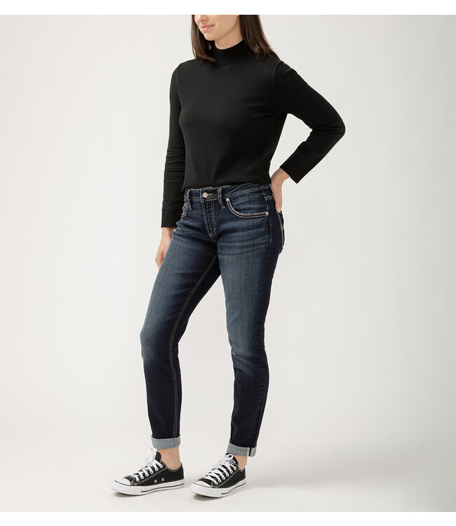 SILVER JEANS BOYFRIEND SLIM LEG MID RISE