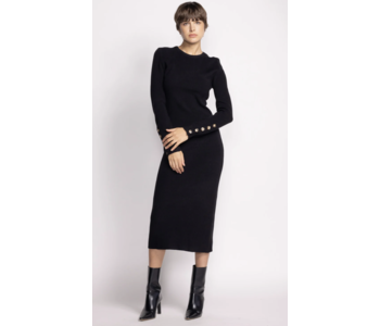 PINK MARTINI Harley Sweater Dress - Black