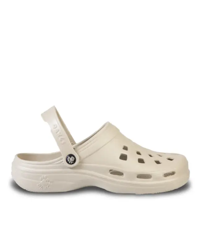 DAWGS Womens Beach Clogs Tan Navy