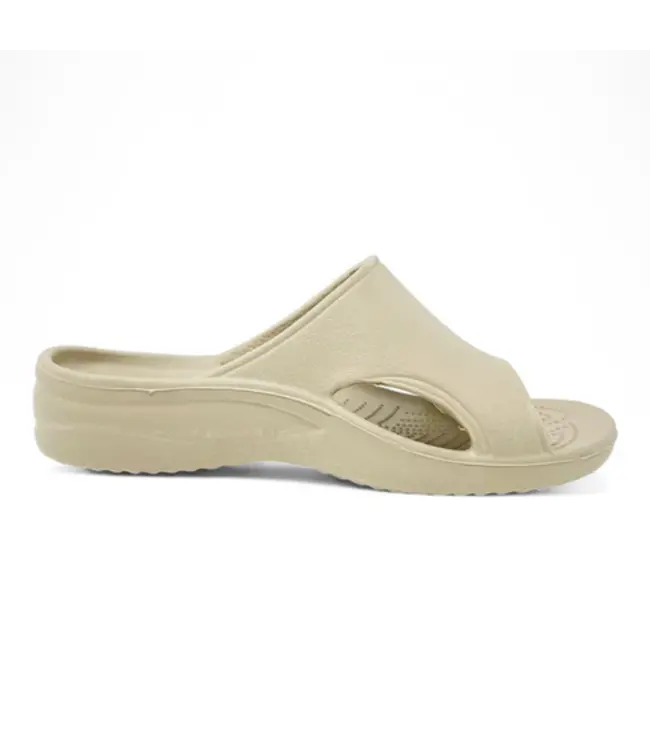 DAWGS Womens Slides Tan White