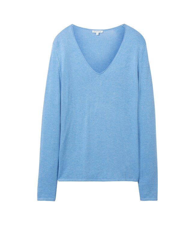 TOM TAILOR Sweater basic v-neck Sea Blue
