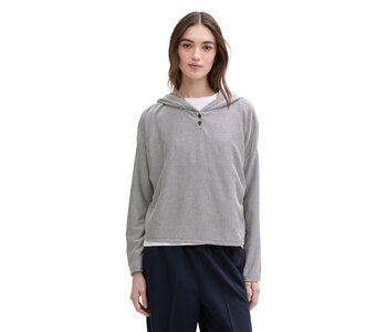 TOM TAILOR Striped Hooded Henley Sweater