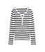 TOM TAILOR TOM TAILOR Long Sleeve Striped Henley Rib T Shirt