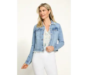 FDJ - CROCHET TRIM DENIM JEAN JACKET