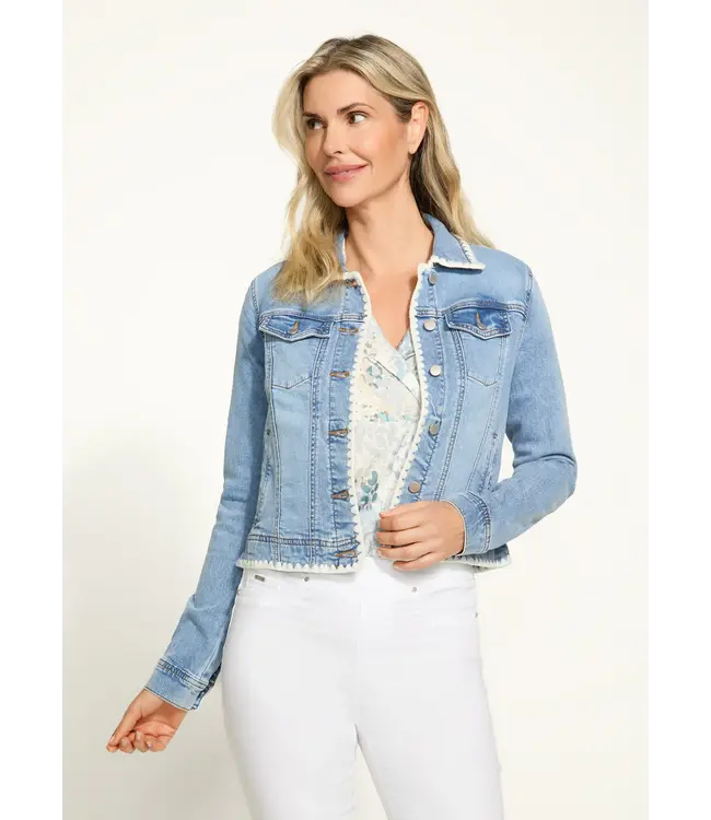 FDJ - CROCHET TRIM DENIM JEAN JACKET