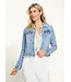 FDJ FRENCH DRESSING FDJ - CROCHET TRIM DENIM JEAN JACKET