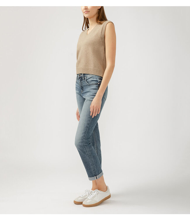 SILVER JEANS Beau High Rise Slim Leg