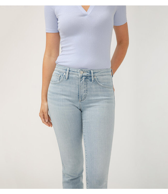 SILVER JEANS Isbister High Rise Ankle Straight Leg Luxe Stretch