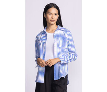Pink Martini Dorit Button up Strip Top