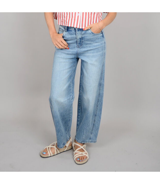 RD Style BARNI 5PKT ZIP UP PANTS LIGHT  WASH