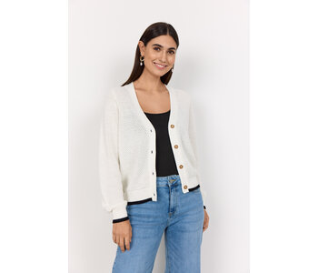 Soyaconcept Classic Button up Cardigan with Black Trim Detail