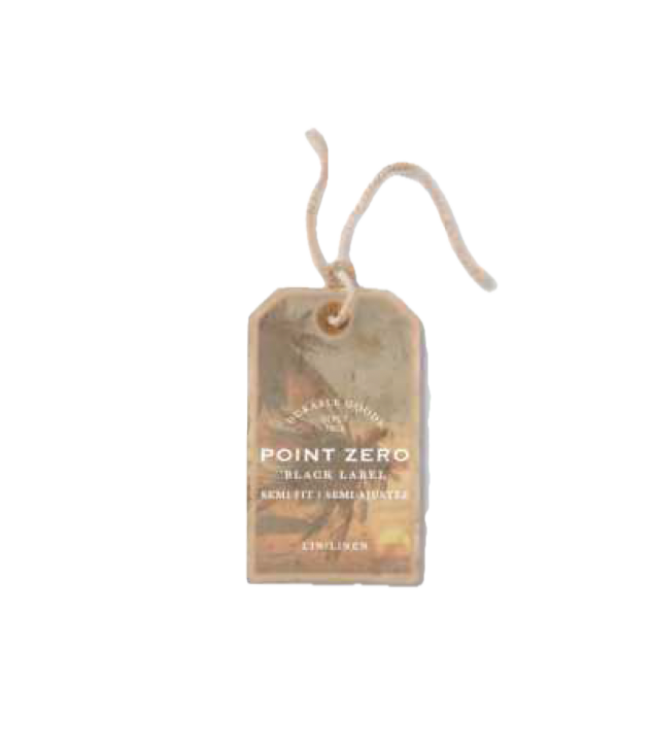 POINT ZERO Short Sleeve Slub Cotton Linen Shirt