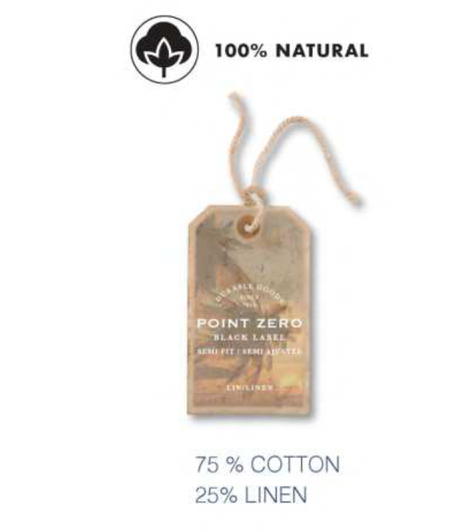 POINT ZERO Short Sleeve Button up Cotton Linen mix