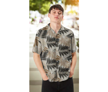 POINT ZERO Short Sleeve Button up Cotton Linen mix