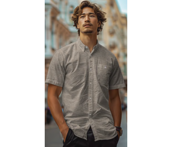 POINT ZERO Short Sleeve Button Easy Iron Shirt