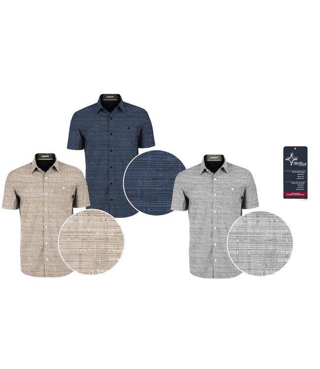 POINT ZERO Short Sleeve Button Easy Iron Shirt