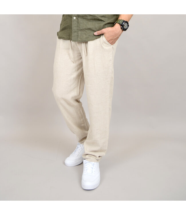 Hedge LINEN PANTS-NATURAL