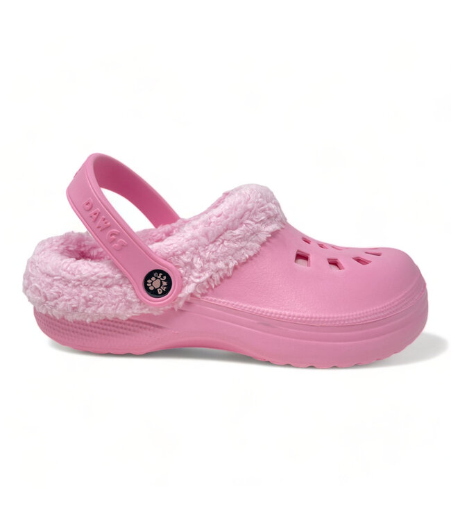 DAWGS Fleece Lined Clogs Black Navy Pink
