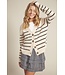 RD International RD Style Matab V Neck  Long Sleeve Hooded Cardigan