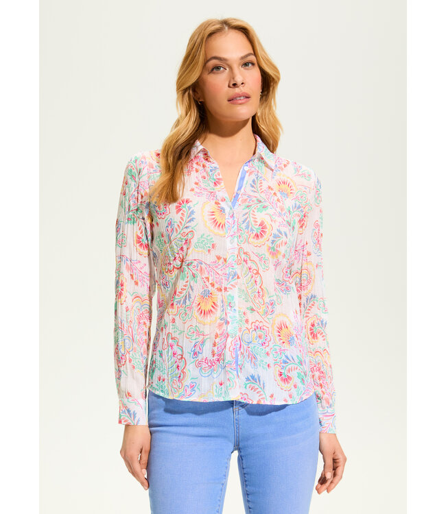 FDJ FRENCH DRESSING FDJ - NOVICE PAISLEY CRINKLE PRINTED SHIRT