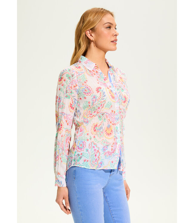 FDJ - NOVICE PAISLEY CRINKLE PRINTED SHIRT