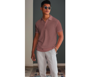 POINT ZERO Polo Shirt with Texture